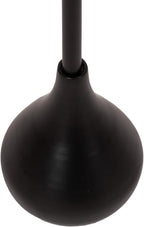 Kate and Laurel Hersi Decorative Modern Pedestal Drink Table; 7 x 7 x 20; Black; Cast Aluminum Mini Table with Teardrop Base for Use as Small Plant Stand or Living Room Martini Table