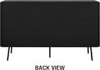 NTC Veil Modern Sideboard with 3 Doors, Buffet Cabinet with Vertical Groove Design and Metal Legs, Storage Cabinet for Living Room, and Hallway, Effortless Assembly - Burnt Black