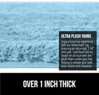 GORILLA GRIP Bathroom Rugs, 30x20, Ultra Soft Absorbent Mat, Thick Plush Bath Rug, Machine Washable, Microfiber Quick Dry, Mats for Shower, Bathtub and Floor, Home Decor Accessories, Sky Blue
