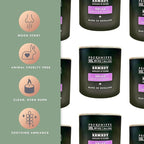 Pecksniff's Relax Candle - 3 Wick, 19.4 oz, 550g - Long-Lasting RelaxFragrance - Soothing Ambiance for Home Decor - Elegant Dark Green Design