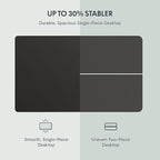 FLEXISPOT EN1 Whole-Piece Standing Desk 40 x 24 Inches Electric Height Adjustable Small Desk for Home Office (Black Frame + 40 in Black Top)