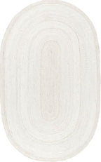 nuLOOM 8x10 Rigo Jute Hand Woven Area Rug, Off White, Solid Farmhouse Design, Natural Fiber, For Bedroom, Living Room, Dining Room, Hallway, Office, Kitchen, Entryway