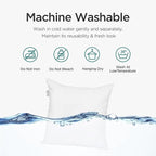 Acanva 20x20 Throw Pillow Inserts Set of 2, Premium Polyester Fiber Fill Square Sham Stuffer Cushion for Sofa, Bed, Couch and Chair, Machine Washable, White