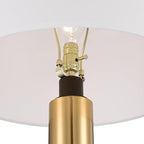 Possini Euro Design Boulevard Modern Glam Luxury 64 1/2" Tall Standing Floor Lamp Column Warm Gold Metal Living Room Bedroom House Reading Office Home Decor Entryway Dining Indoor White Drum Shade