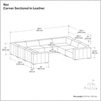 SIMPLIHOME Rex U-Shaped Sectional Modular Sofa in Full-Grain Genuine Leather, Caramel Brown, 144-inches Wide, Handcrafted Modern-Style Large Leather Couch for Living Room