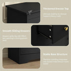 Black Dresser for Bedroom, 10 Drawer Dresser with Large Drawers, 55 Inch Wide Wood Chest for Living Room, Hallway