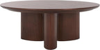 SAFAVIEH Couture Collection Barnard Walnut Round Solid Wood Coffee Table