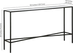 Henn&Hart Henley Console Table, 55" Wide, Black