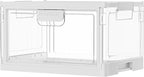 Vtopmart 1 Pack Clear Stackable Storage Bins with Lids 24QT, Foldable Storage Boxes with Doors Open Front, Plastic Closet Organizer for Craft, Toys, Pantry Organization