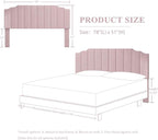 King Size Headboard Only, Velvet Wall Mounted Headboard King for Adjustable Bed Modern Upholstered Head Board Easy Assembly, Pink