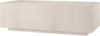 Henn&Hart 48" Rectangular Low-Profile Wood Coffee Table for Living Room, Family Room, or Office, Alder White