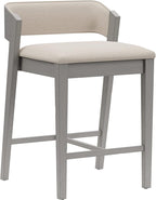 Hillsdale Dresden Wood Counter Height Stool, Distressed Gray