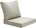 Patio Furniture Sofa Cushion Set Outdoor Living Deep Seating Cushions Thick Foam Replacement Cushion,21.7x21.7 Inch,Beige