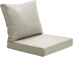 Patio Furniture Sofa Cushion Set Outdoor Living Deep Seating Cushions Thick Foam Replacement Cushion,21.7x21.7 Inch,Beige