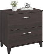 Bush Furniture 2 Drawer Lateral File Cabinet, Letter and Legal-Size Document Storage for Home or Professional Office, Somerset Collection, Storm Gray