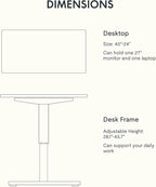 FLEXISPOT EN1 One-Piece Standing Desk 40"x24" Mahogany - 1" Thick Desktop, Home Office Use, Height Adjustable with 4 Memory Presets, Supports Multiple Monitors, 2 Packages