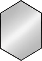 Kate and Laurel McNeer Large Hexagon Metal Wall Mirror, 31x22, Black