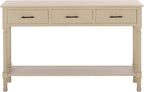 SAFAVIEH Home Collection - Peyton Sand Console Table with 3 Drawers and 1 Shelf, Farmhouse Accent Entryway Table (CNS5705F)