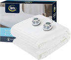 Serta Waterproof Heated Mattress Pad - Electric Bed Warmer With 10 Heat Settings Controller, Auto Shut Off Timer, Deep All Around Elastic Pocket, ETL Certified, Machine Washable,White California King