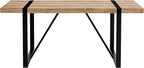 71'' Dining Table for 6-8, Wood Kitchen Table with Metal Legs, Dinner Table for 6-8 for Home Dining Room Living Room