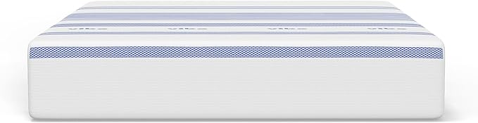 Vibe Gel Memory Foam Mattress, 12-Inch CertiPUR-US Certified Bed-in-a-Box, Twin, White