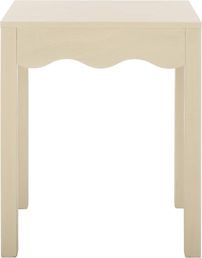 SAFAVIEH Home Collection Litith Sand Square Wave Accent Table