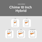 Signature Design by Ashley Queen Size Chime 10 Inch Medium Firm Hybrid Mattress with Cooling Gel Memory Foam for Pressure Relief, Fiberglass Free, Mattress In A Box