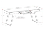 SIMPLIHOME Lowry Large Desk - 72-Inch Wide Solid Acacia Wood and Metal Writing Desk in Distressed Charcoal Brown, Modern Industrial Home Office Table with 2 Deep Drawers and Flip-Down Keyboard Tray