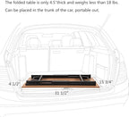 Need Folding Computer Desk - 31.5 Inch Foldable Office Writing Work Study Kids Student Teacher Home Bedroom Table for Small Space, Teak & Black