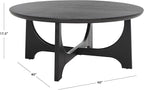 SAFAVIEH Couture Collection Sasha Contemporary Black Round Coffee Table