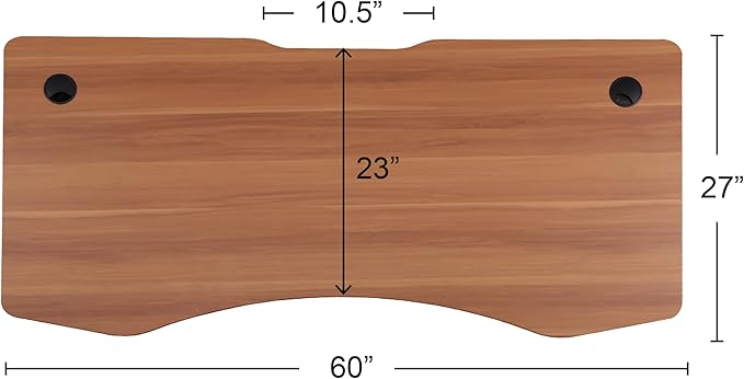 ApexDesk Elite Pro Series 60" x 27" Electric Height Adjustable Stand up Desk, Sit Stand Home Office Desk, Computer Desk - Curved Apple