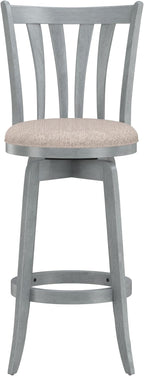 Hillsdale Furniture Savana Wood Bar Height Stool, 30" high, Blue Wire Brush