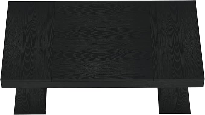 Tribesigns 55" Executive Desk, Wooden Office Desk with Double Pedestal, Modern Simple Computer Writing Table for Home Office, Black
