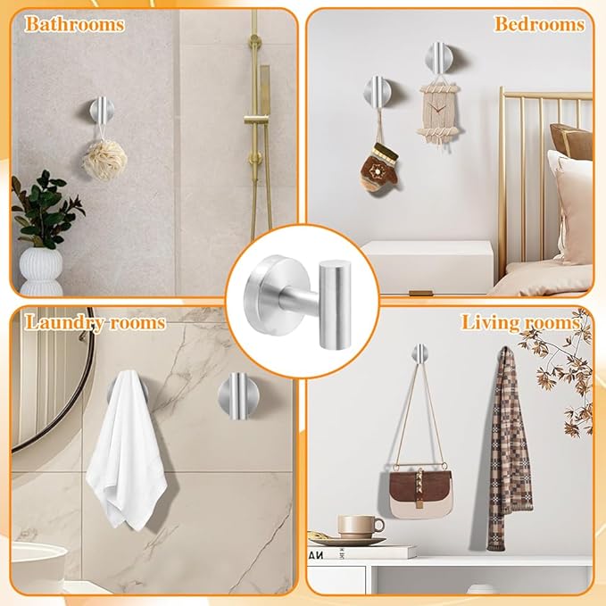 Brushed Silver 16-Piece Bathroom Hardware Set Stainless Steel, 24in and 16in Towel Bars Set Wall Mounted Bathroom Accessories