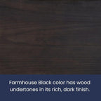 Grain Wood Furniture Montauk Solid Wood Bed, Full Size, Farmhouse Black