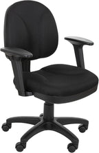 OEF Furnishings Comfort Office Chair, 18"-22", Black