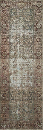 Loloi Amber Lewis Georgie Collection GER-07 Moss/Salmon 10'-0" x 14'-0", .19" Pile Height, Area Rug