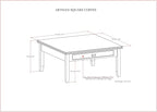 SIMPLIHOME Artisan Square Coffee Table - 36 inch Wide Solid Wood Transitional Cocktail Table in Russet Brown, Classic Living Room Table with Slatted Open Shelf and Contemporary Framed Top Design