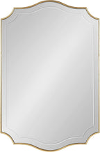 Kate and Laurel Hollyn Glam Scalloped Wall Mirror; 20 x 30; Gold; Decorative Traditional Wall Decor with Elegant Frame and Soft Scallops