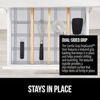 GORILLA GRIP DripGuard Shelf Liner, Non Adhesive Drawer and Kitchen Cabinet Protector, 20x240 Inch, Slip Resistant BPA Free Smooth Surface Plastic Liners for Cabinets, Bathrooms, Closets, Gray White