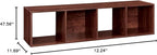 ClosetMaid Cubeicals 4 Cube Storage Shelf Organizer Bookshelf, Stackable, Vertical or Horizontal, Easy Assembly, Wood, Dark Cherry Finish