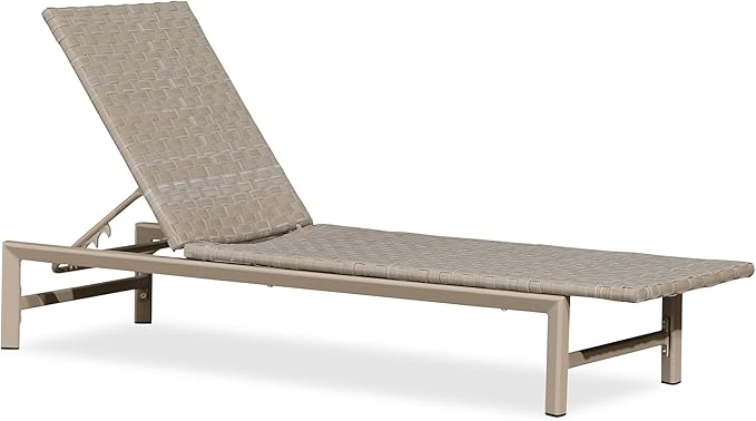PURPLE LEAF Patio Chaise Lounge Rattan Chair Outdoor Pool Adjustable Recliner Wicker Lounger for Outside Woven Furniture Tanning Poolside Lounger Slate Gray
