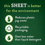 Biokleen Laundry Detergent Sheets - Dye & Fragrance Free, Hypoallergenic, Enzymatic Cleaner, Stain Remover, Bio Active Formula, No Plastic Jug, Unscented, 100 Loads