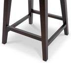 CHITA Counter Height Swivel Barstool, FSC Certified Upholstered Bar Stool, 26.8" H Seat Height, PU Leather in Creamy Gray