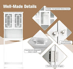 Giantex Over-The-Toilet Storage Space Saver, Bathroom Organizer with Cabinet and Shelf, Above Toilet Standing Rack (White)