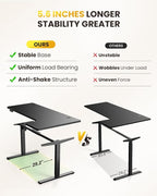 L-Shaped Standing Desk - 55 Inch Adjustable Corner Desk, Electric Sit-Stand Computer Table with Memory Controller for Home Office