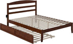 AFI, Warren Queen Platform Bed with Twin XL Trundle, Walnut