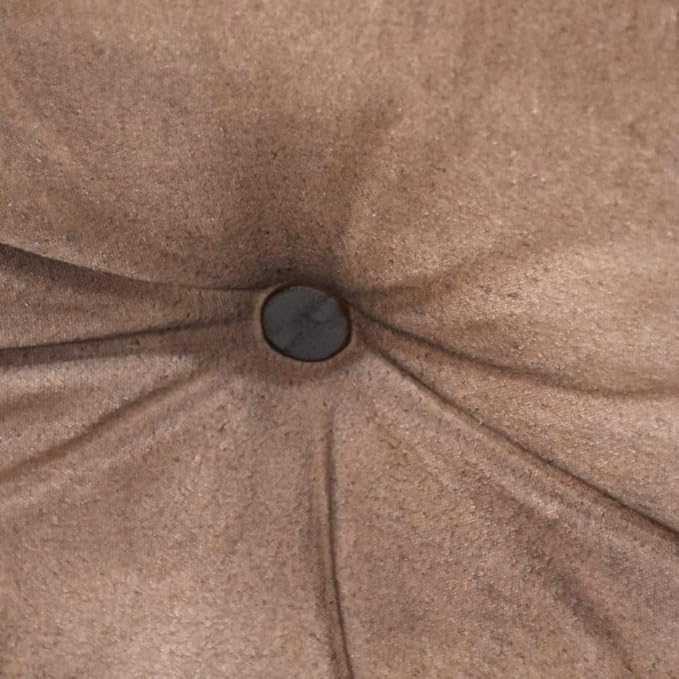 Handmade Eco-Friendly Geometric Leather Pouf Brown Color Square 18" x 18" x 18" Buffalo Leather Pouf for Living Room, Bedroom Seating, Patio