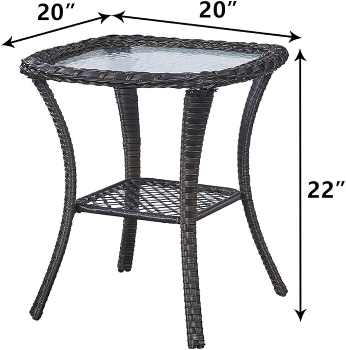 HUMMUH Outdoor Furniture Set 6 Pieces Patio Furniture Wicker Outdoor Sectional Sofa with Swivel Rocker Chairs,Side Table,Outdoor Ottomans for Patio