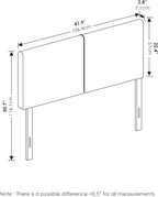 Furinno Roanne Upholstered Headboard, Twin, Glacier